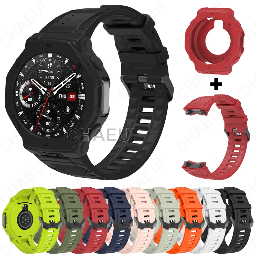 Pulseira De Silicone Com Acessórios De Capa Para Amazfit T-Rex 3 / T-Rex 3 Pro