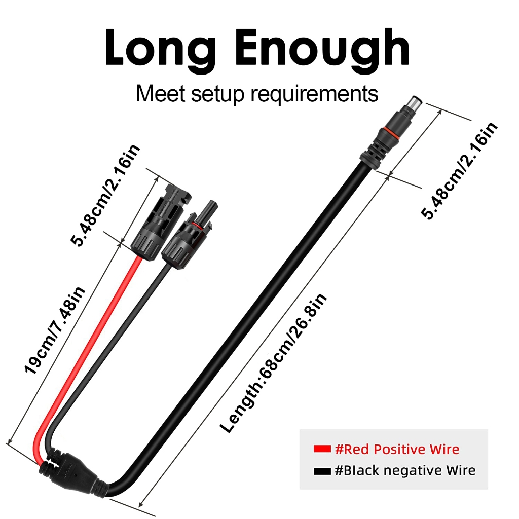 Conector Do Painel Solar De Uma Peça Para Cabo Adaptador DC7909 , De Extensão Compatível Com MC4 Estação De Energia Port — imagem 2 de 2