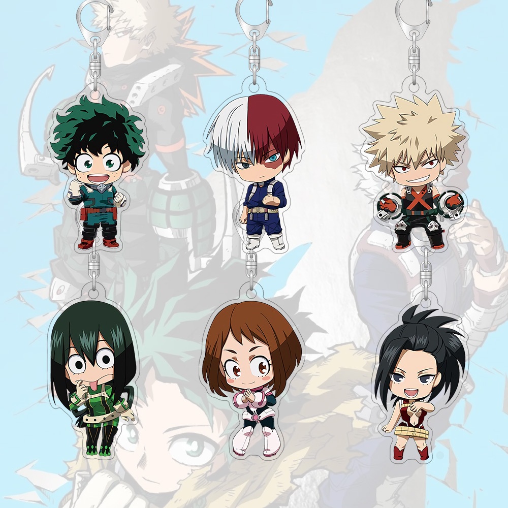 Chaveiro Acrílico Meu Herói Academia Personagem Dos Desenhos Animados Anime Bonito Sacos Decorativos Mochila Pequeno Pin