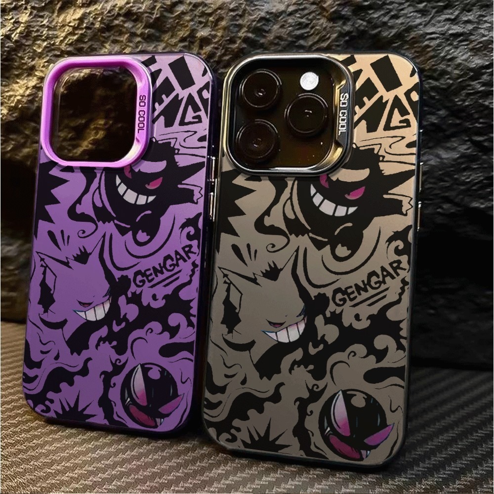 OPPO A60 A79 A78 5G A58 A38 A18 Cartoon GENGAR Fosco Capa Dura Pokémon Monstro Colorido Caso