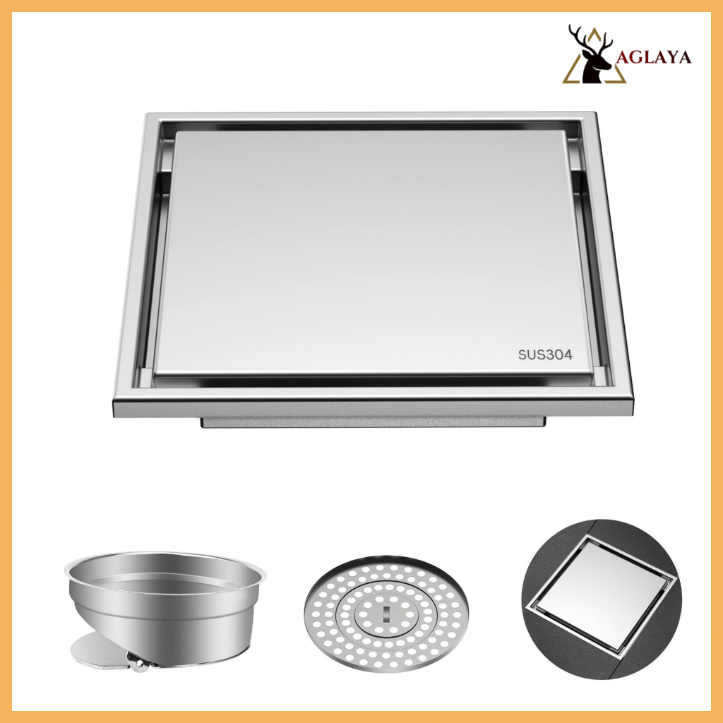 Ralo Inox Square Tampa Oculta Invisivel 15x15 Nao É Pvc Antiodor Válvula Anti Inseto em Oferta na Shopee