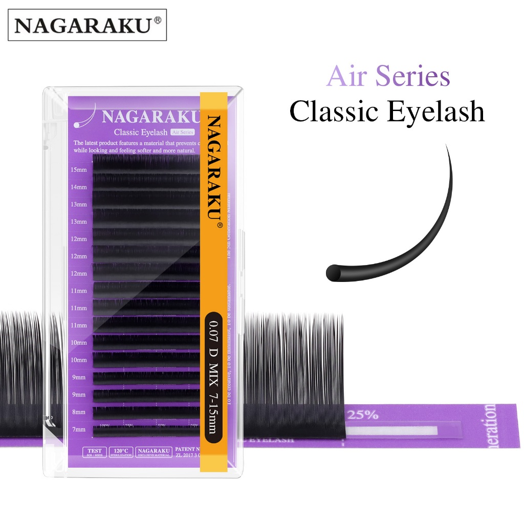NAGARAKU Air Series Extensões De Cílios Clássicas Redondas Premium Ultra Feather Light Postiços em Oferta na Shopee