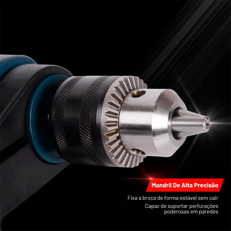 Parafusadeira e Furadeira Elétrica de Impacto Profissional 750W — foto 4