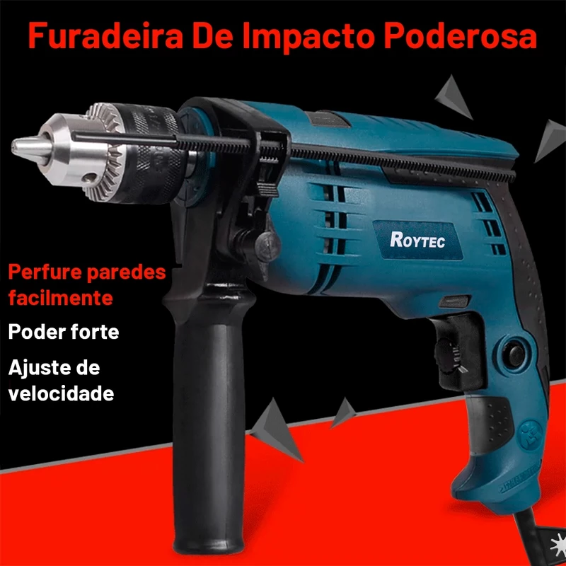 Parafusadeira e Furadeira Elétrica de Impacto Profissional 750W — foto 2
