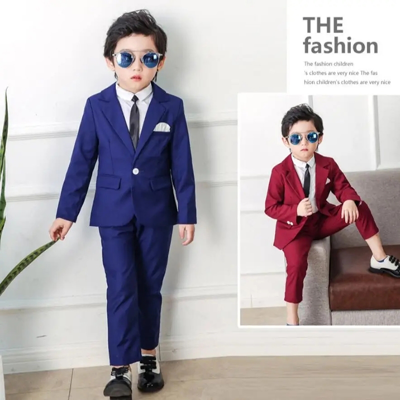 Meninos Ternos Para Casamentos Blazer Calças Crianças Roupas Formais Vestidos Conjuntos De Festa Clássico Tanger Menino