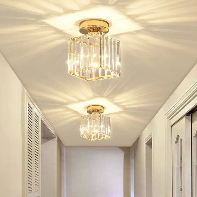 110V-220V Lâmpada Led Moderna Para Corredor Com LumináRia De Teto De Cristal Para Corredor, Varanda 3 Cores em Oferta na Shopee