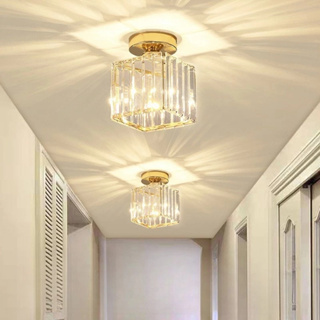 110V-220V Lâmpada Led Moderna Para Corredor Com LumináRia De Teto De Cristal Para Corredor, Varanda 3 Cores em Oferta na Shopee
