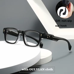 Moda Versátil Óculos Quadro Masculino Feminino Ultraleve Quadrado Anti Luz Azul Lente Transparente