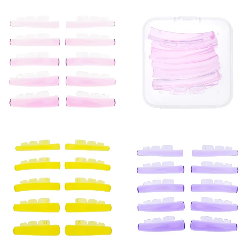 Fumix 5 Pares Coroa Silicone Cílios Perm Almofadas Pegajosas Hastes Levantamento 3D Modelador Acessórios