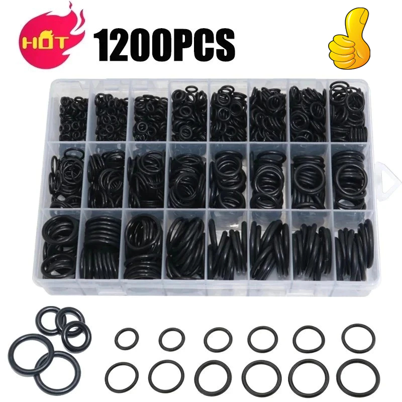 1200 Pcs Anel De Vedação Junta De Borracha O-Ring Sortido Com Caixa Kit Anéis De Vedação Para Torneira