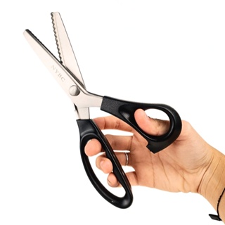 Tesoura de renda de aço inoxidável Tesoura Triangular de alfaiate manual com dente de serra em Oferta na Shopee