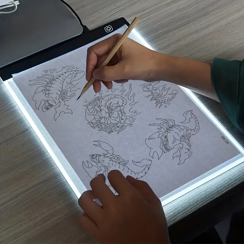 mesa luz led a4 para desenho para transposição em led 03 tons em Oferta na Shopee