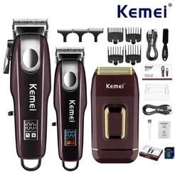 Kemei Kit De Máquina De Cortar Cabelo Profissional Recarregável Aparador De Barbeador Elétrico Masculino Corte KM-8526 2