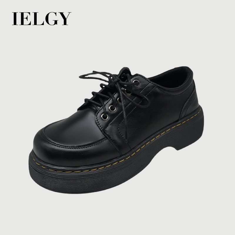 IELGY Novo Estilo Universitário Feminino Japonês JK Uniforme Versão Coreana De Sapatos De Couro Britânico De Sola Grossa
