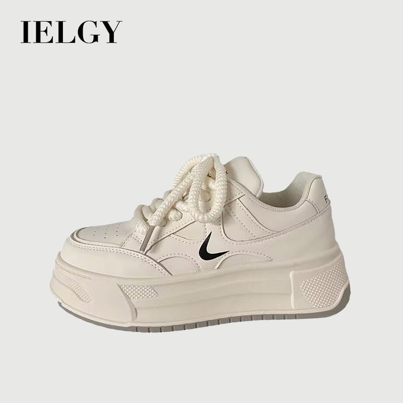 IELGY Hot Muffin Versátil Sapatos Plataforma Femininos 2025 Novos Tênis Casuais Para Estudantes