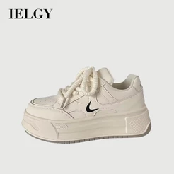 IELGY Hot Muffin Versátil Sapatos Plataforma Femininos 2026 Novos Tênis Casuais Para Estudantes