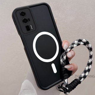 Capa Para POCO F5 Pro 5G Silicone À Prova De Choque TPU De Telefone Com Novo design Estético Anel Magnético E Corda De S em Oferta na Shopee