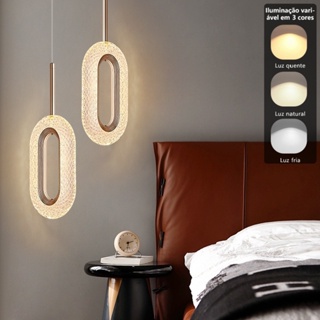 110/220V 3 Cores Lustre Para Sala Jantar Pendente Luminária Teto Lâmpada De Teto Oval De Cristal em Oferta na Shopee