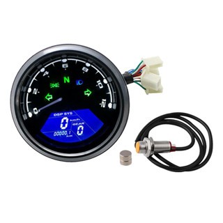 Universal LCD Digital Motocicleta Velocímetro Tacômetro Para Cafe Racer moto Odômetro 12000RPM