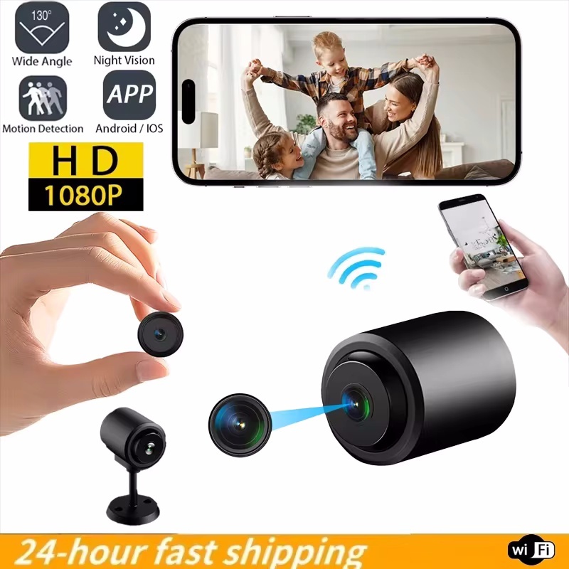 Novo 1080P HD 8k Mini Câmera Sem Fio Wifi Interior Casa Visão Noturna Monitoramento Móvel App Monitor De Rede Remota Pre