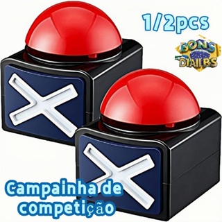 1/2PCS Jogo Resposta Ao Buzzer , Game Botão De Alarme Sonoro Com Trivia Light Quiz Obtém Talent Toys em Oferta na Shopee