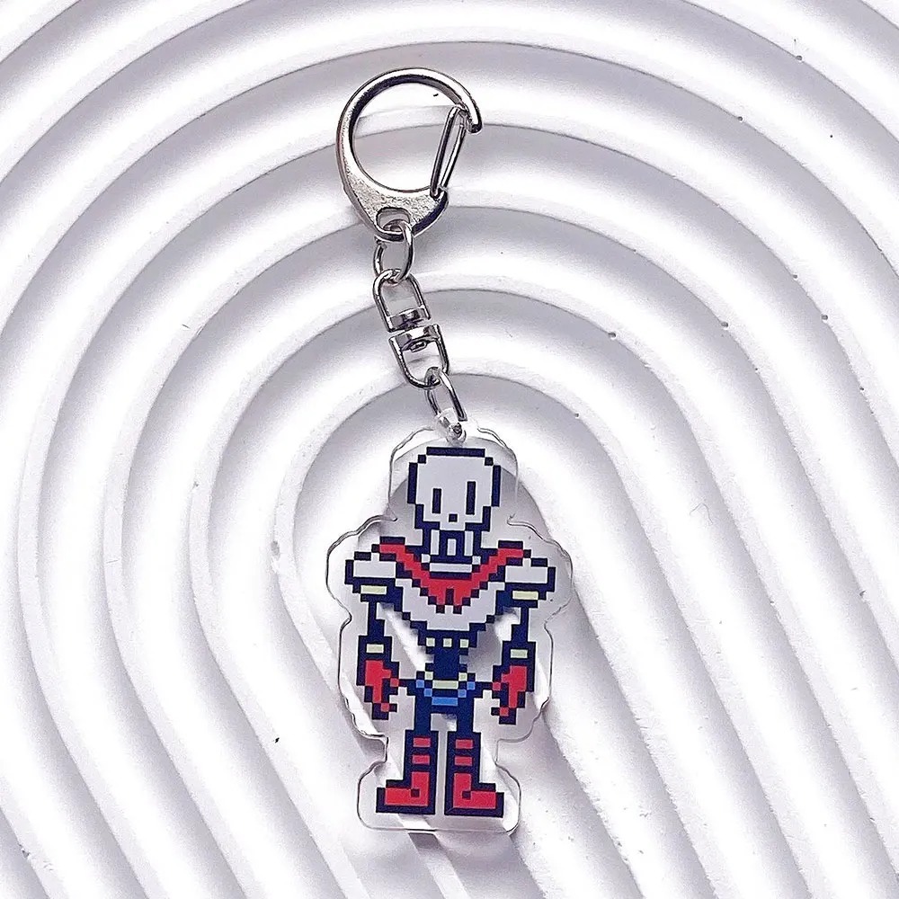 UNDERTALE Pixel Jogos Sans Acrílico Chaveiro Acessórios Saco Charme Bonito Dos Desenhos Animados Mochila Pingente Amigos — imagem 2 de 2