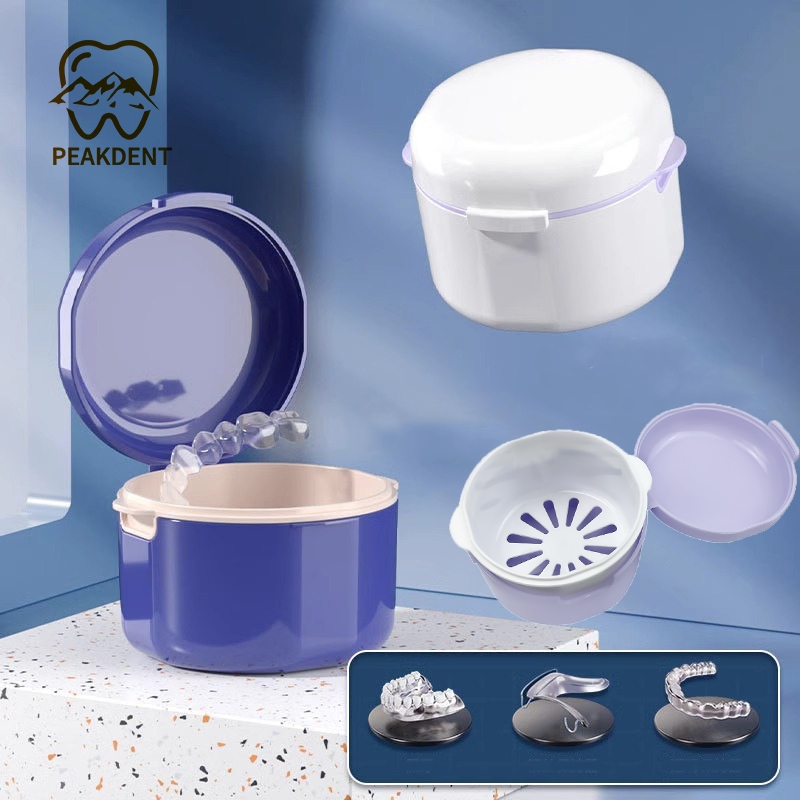 Caixa De Armazenamento De Dentaduras , Retentor De Aparelho , Limpeza , Imersão , Dentário , Portátil Dentes