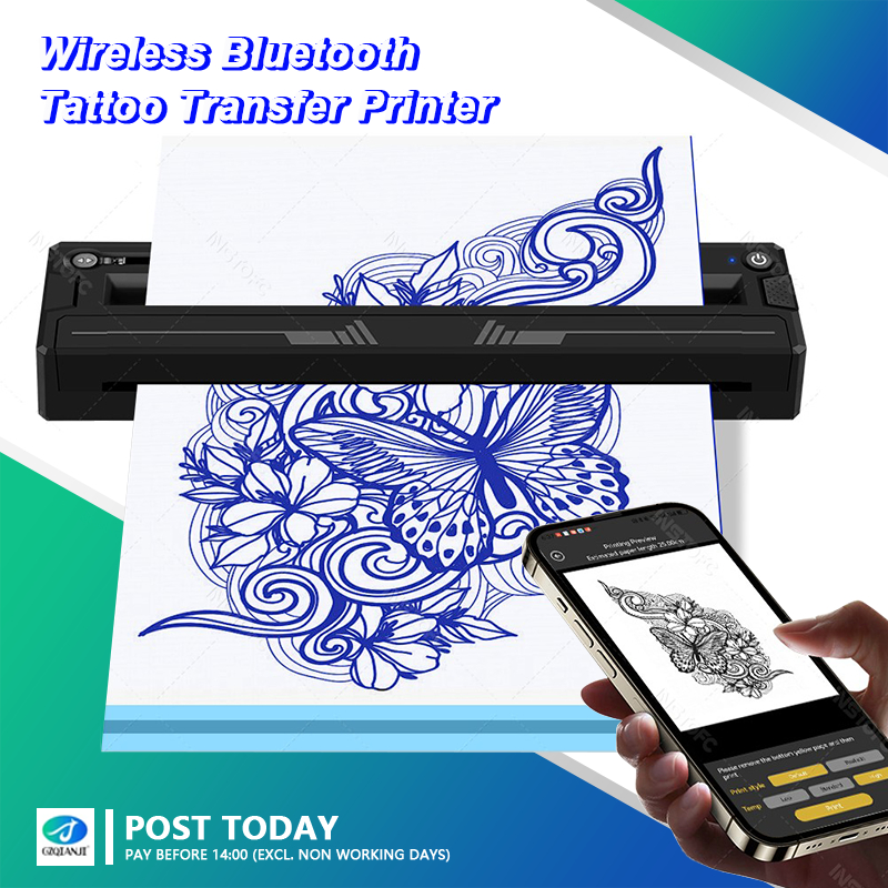 Impressora De Transferência De Tatuagem M8 Sem Fio Bluetooth Compatível Com Celular E PC em Oferta na Shopee