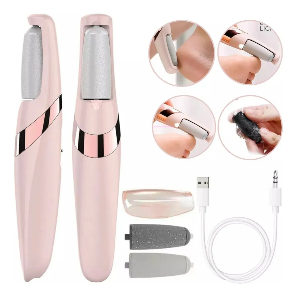Lixador de Pé Elétrico Recarregável USB Remove Calos e Peles Grossas - Pedicure Profissional em Casa em Oferta na Shopee