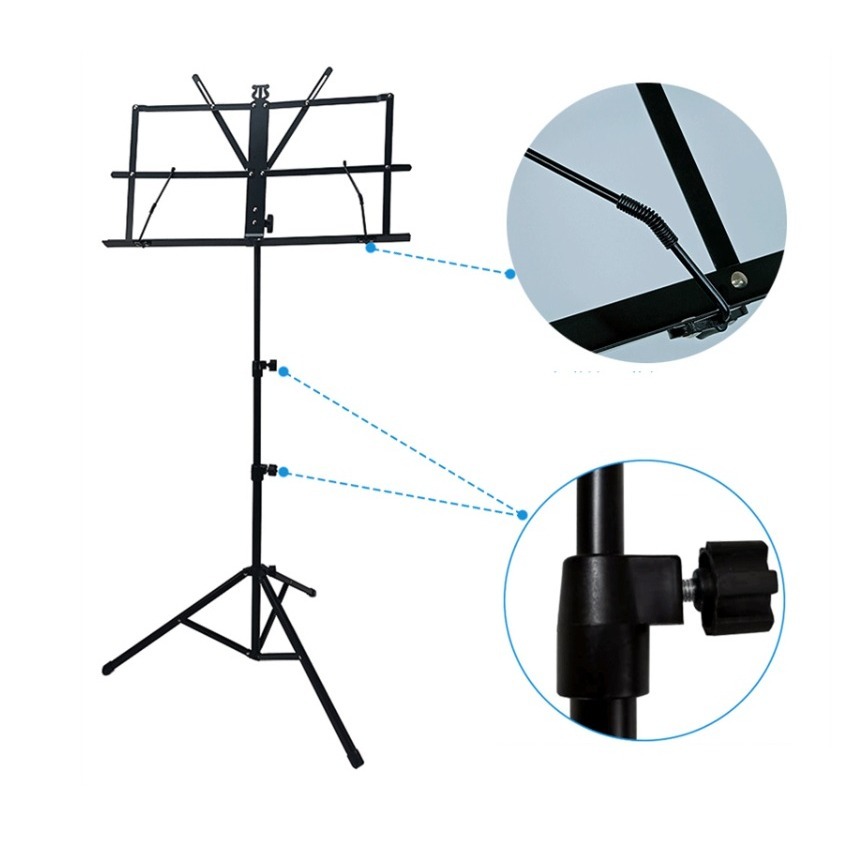 Estante de Partitura com Tripé｜Dobrável e Leve｜Ideal para Músicos em Oferta na Shopee