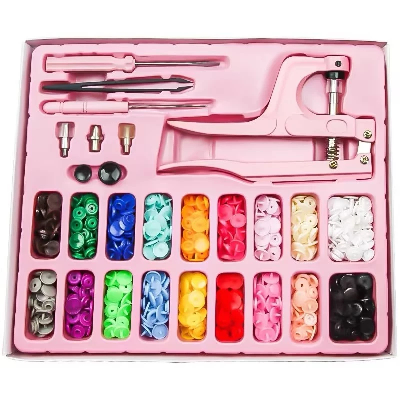 Kit Alicate 3 Em 1 Pregar Botão Pressão Ritas Ilhós Matriz - rosa em Oferta na Shopee