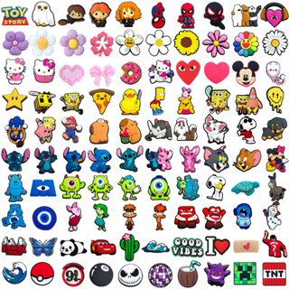 Hot 100 Estilo Sapato Encantos Decrations Bonito Anime Sandálias Fivela PVC Acessórios Botão Pinos em Oferta na Shopee