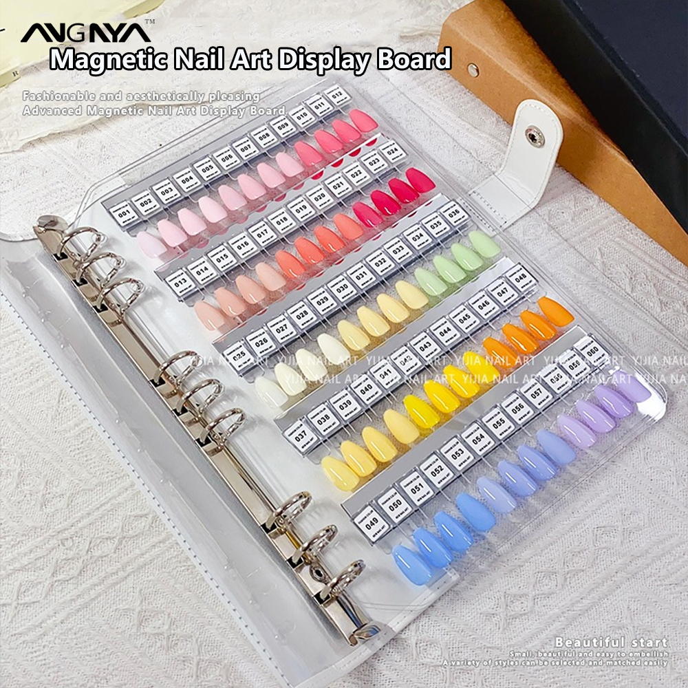 ANGNYA Gráfico De Cores De Unhas De 120 Com Display De Esmalte Em Gel Magnético Novo Design Livro De Exibição em Oferta na Shopee