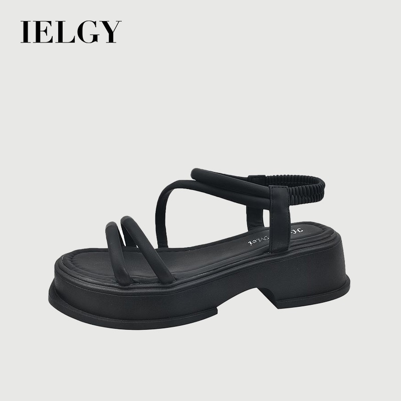 IELGY Novas Sandálias Romanas De Verão Com Cinta Reta Cross Plataforma Versátil Para Mulheres em Oferta na Shopee