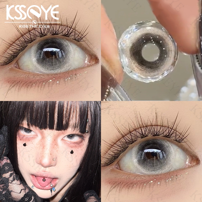 Lente De Contato Para Cosplay , Grau 0 ~-8.00 , Kseye , Halloween , Maquiagem Os Olhos Brancos , 14.5MM , Kuro Mime , Le