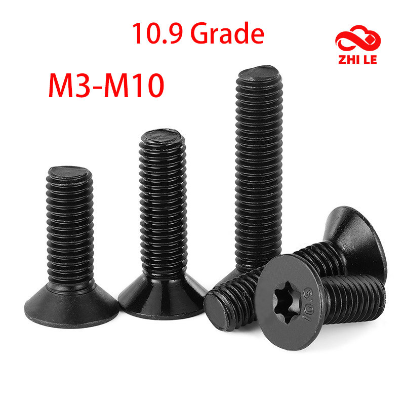 M3 M4 M5 M6 M8 Parafuso Seis-Lobo Torx Cabeça Escareada De Plana 10.9 Grau Parafusos Kit Conjunto De Metal Do Computador