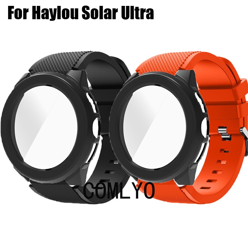 Para Haylou Solar Ultra Caso Cinta Smartwatch Relógio Inteligente Capa Protetora Casos Feminino Masculino Banda