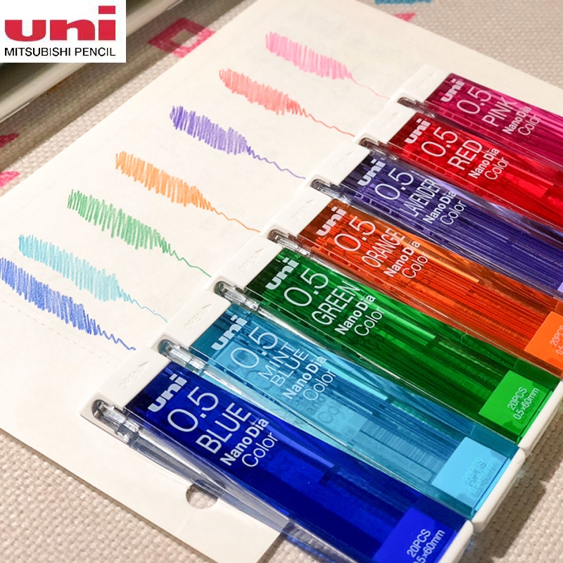 1 Pcs Japão UNI Nano Dia 0.5-202NDC Cor Lápis Mecânico Chumbo 0.5mm em Oferta na Shopee