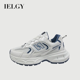 IELGY Daddy Shoes Women's Summer 2025 Moda Plataforma Leve Tênis Coreano De Malha Branca Respirável