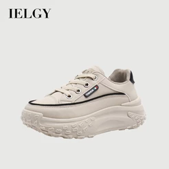 IELGY Sapatos Do Pai Para Mulheres , Novo Estilo Coreano Versátil Estudante Tênis De Sola Grossa Casuais Femininos Respi