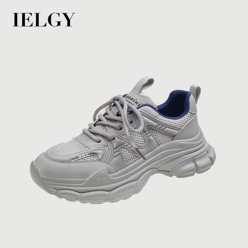 IELGY Sapatos De Papai Para Meninas Estudantes De Verão Tênis De Plataforma Coreano De Malha Respirável em Oferta na Shopee