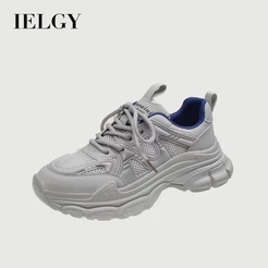 IELGY Daddy Shoes Para Meninas Estudantes De Verão Malha Respirável Versão Coreana Tênis Plataforma