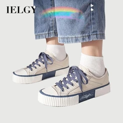 IELGY Sapatos De Lona Macios E Duráveis Com Cadarço Feminino Versão Coreana all-match