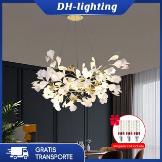 (Com Lâmpada) Nordic Sala De Estar Luz Pingente Luxo Jantar Bar Contador Lustre Moderno Simples Quarto Decorativa