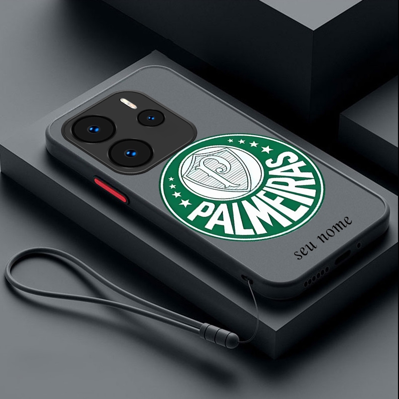 Redmi Note 14 Pro + 5G Note14 5G Nome Capa Personalizada Palmeiras Team Emblem Matte Hard Case