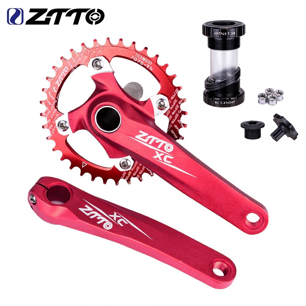 ZTTO MTB Mountain Bike Bicicleta Pedaleira BCD 104 3x Sistema Manivela 170MM BB Suporte Inferior Conjunto Externo Vela P