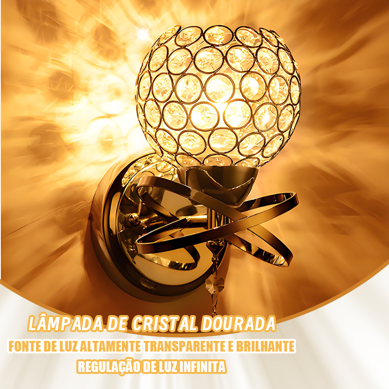 luminação De Parede Moderna Com Lâmpada De Cabeceira De Cristal Decorativo em Oferta na Shopee