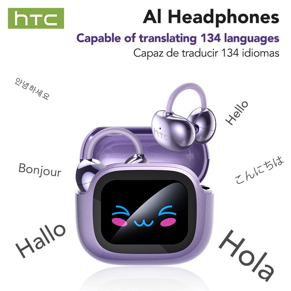 HTC NE32 AI Tradução Fones De Ouvido Em Tempo Real TWS Bluetooth HiFi Resistência À Qualidade De Som Suporta Mudanças De