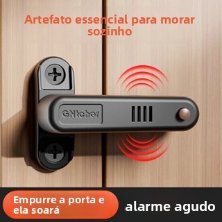 Alarme de Fechadura Antifurto para Mulheres Segurança Doméstica Essencial para Morar Sozinho Batente de Porta Bloqueador