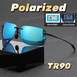 Óculos De Sol Polarizados Ultra Leves TR90 Sem Moldura Masculinos Para Dirigir Ao Ar Livre Pesca Uv400 em Oferta na Shopee